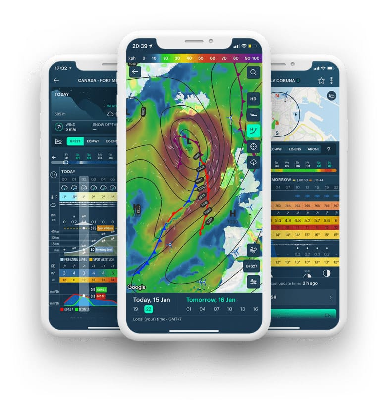 Windy App für Ihren Segelurlaub