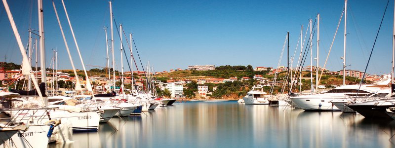 Foto der Marina von Porto di Cecina, Startpunkt unseres Toskana Segeltörns