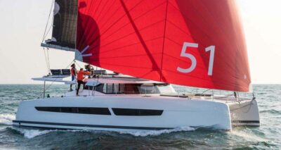 Foto des Fountaine Pajot Aura 51 smart Electric Katamarans